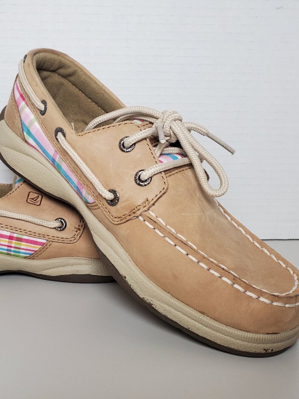 Sperry Top-Sider Intrepid Sporty Pink/Plaid Design Girl's Size 3M Boat Shoe